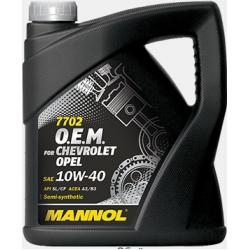 Моторное масло Mannol 7702 O.E.M. for Chevrolet Opel SL/CF SAE 10W-40 4л