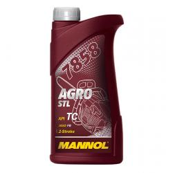 Моторное масло 2T TC Mannol 2Takt API TC 7858 AGRO for STIHL Formula S 1л